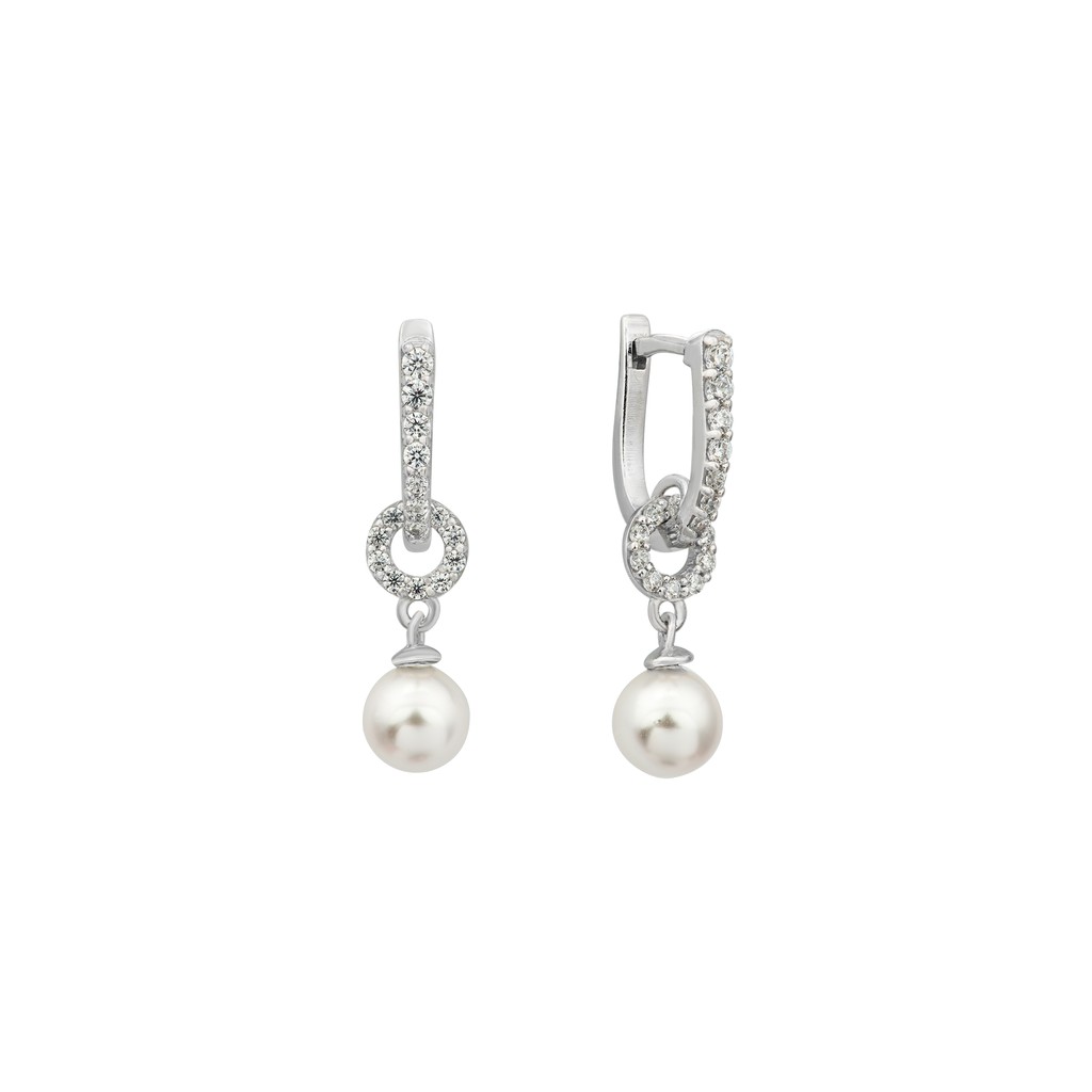 Bông tai Bạc Ngọc trai nhân tạo PNJSilver NHXMW000013