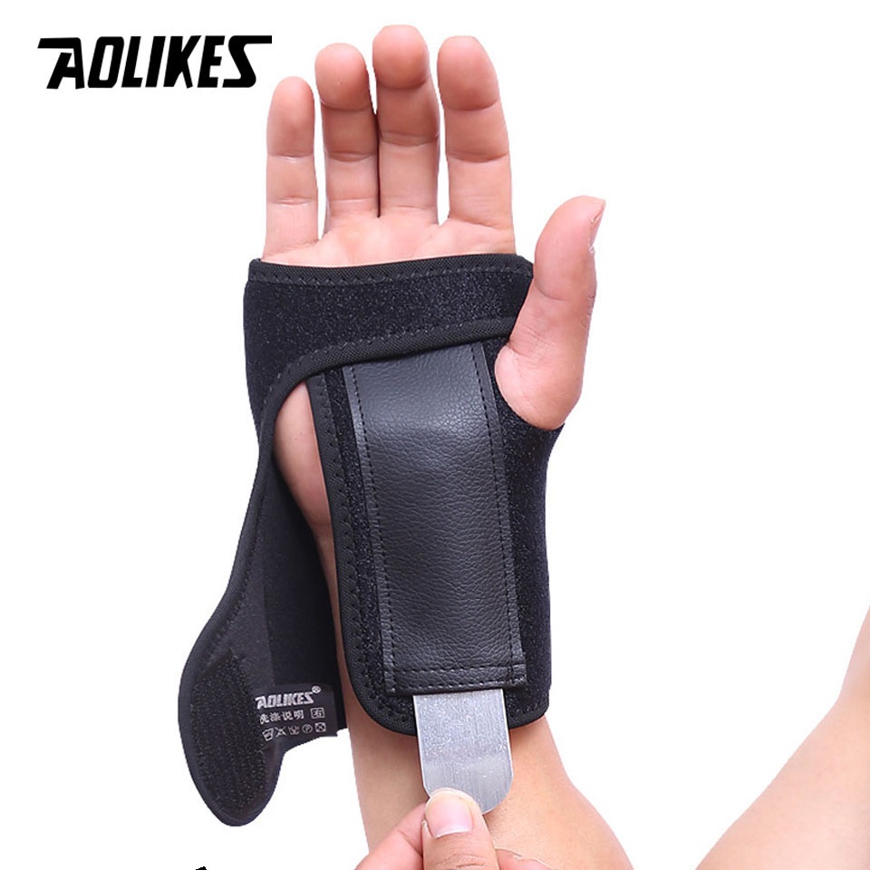Aolikes 1 Miếng Nẹp Cổ Tay Hỗ Trợ Nâng Tạ / Tập Gym / Thể Thao