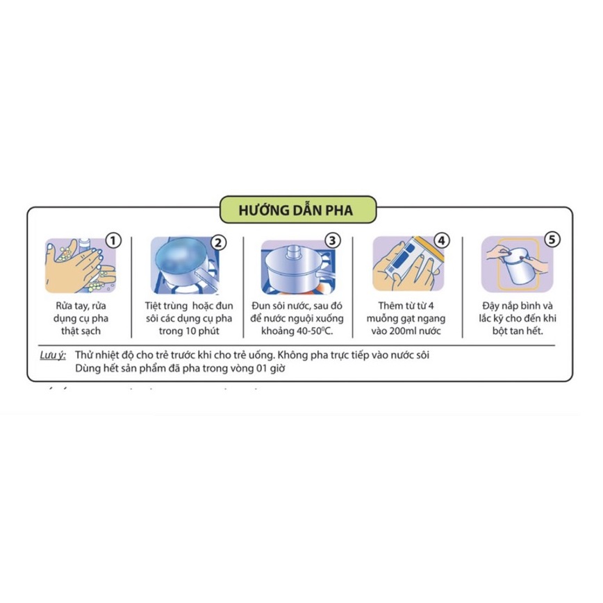 Sữa bột nguyên kem Baby Tricare hộp 400-900g, giúp phát triển trí não, cân bằng hệ vi sinh đường ruột cho bé