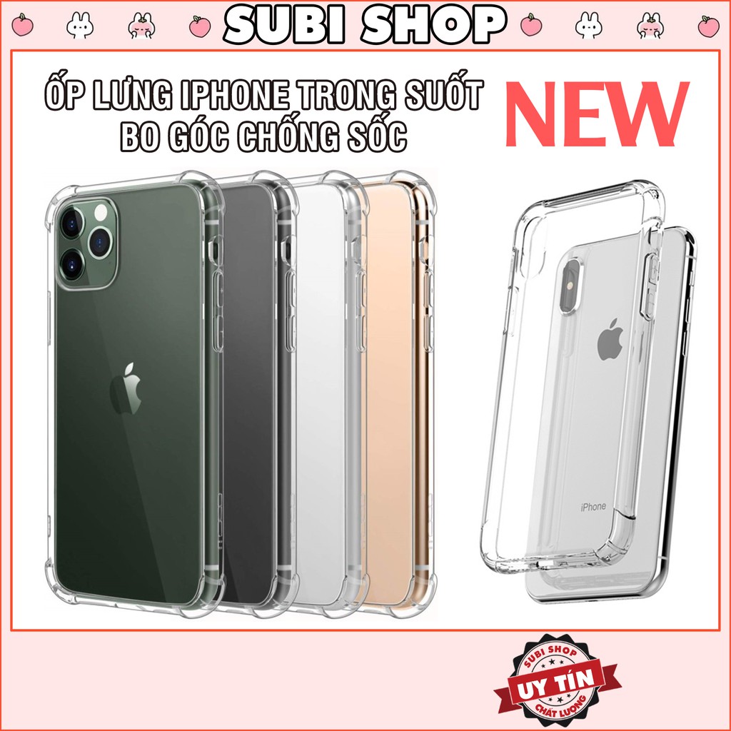 Ốp Lưng Iphone Bo Góc Chống Sốc Chống Va Đập 6/6plus/6s/6splus/7/7plus/8/8plus/x/xr/xs/11/12/13/pro/max/plus/promax