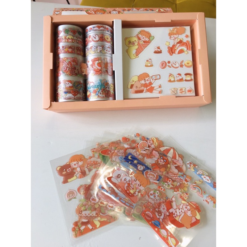 Box washi kèm sticker xinh xắn