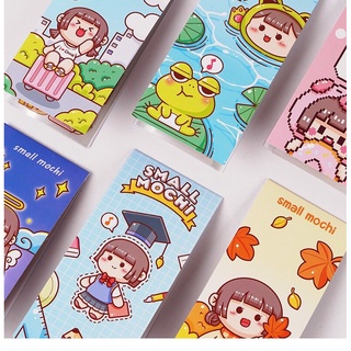 🍀SET 6 TỜ NHÃN DÁN TRANG TRÍ STICKER PVC SMALL MOCHI DẠNG PHONG BAO ĐỘC LẠ🍀