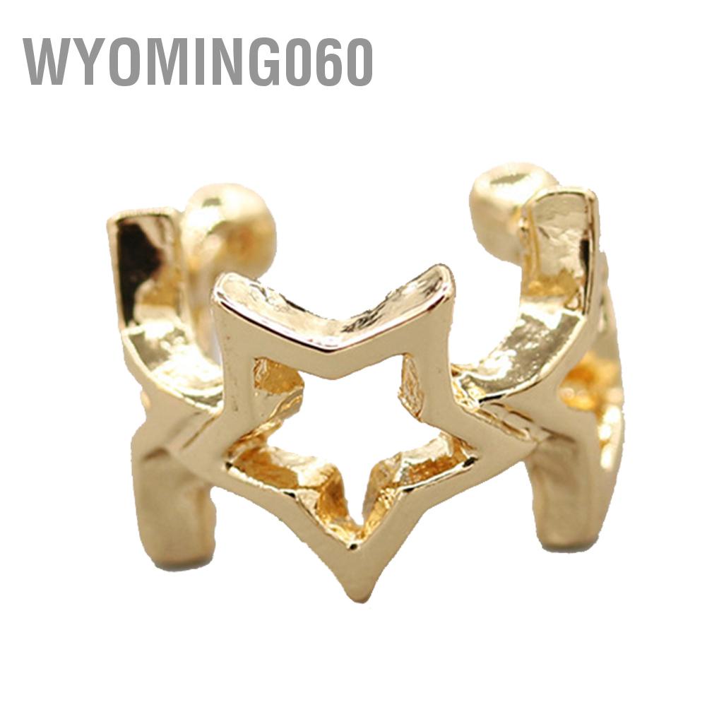 Wyoming060 Fahion Exquisite Star Ear Clip Earrings Women Eardrop Jewelry Accessories