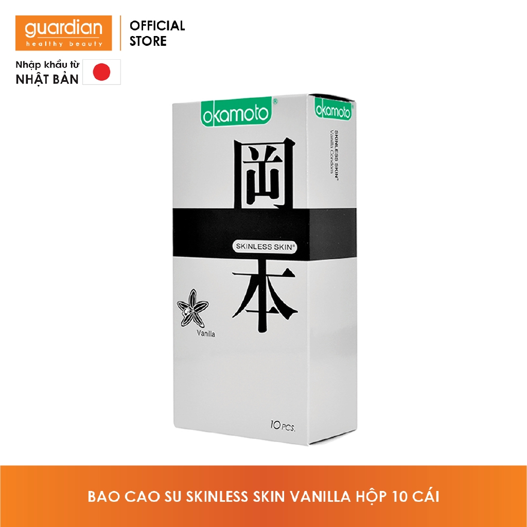 Bao Cao su Okamoto Skinless Skin Vanilla Hộp 10 Cái