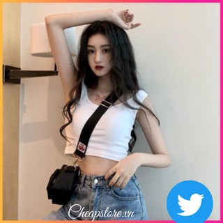 Áo ba lỗ nữ croptop ôm body trơn _ áo croptop 3 lỗ co giãn chất cotton mềm