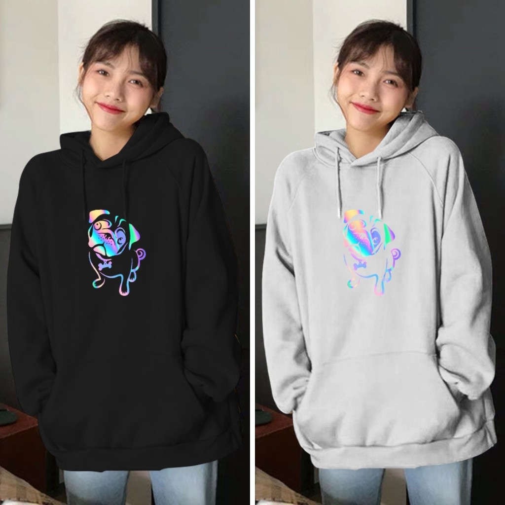 [MPVC] Áo khoác hoodie phản quang nỉ Chó Pug KN29 [ FREESHIP ] | BigBuy360 - bigbuy360.vn