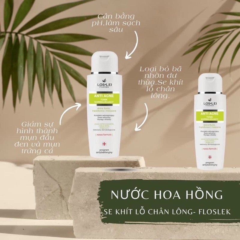 Nước hoa hồng toner floslek cho da dầu