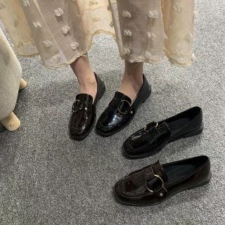 Giày da bóng nữ ulzzang