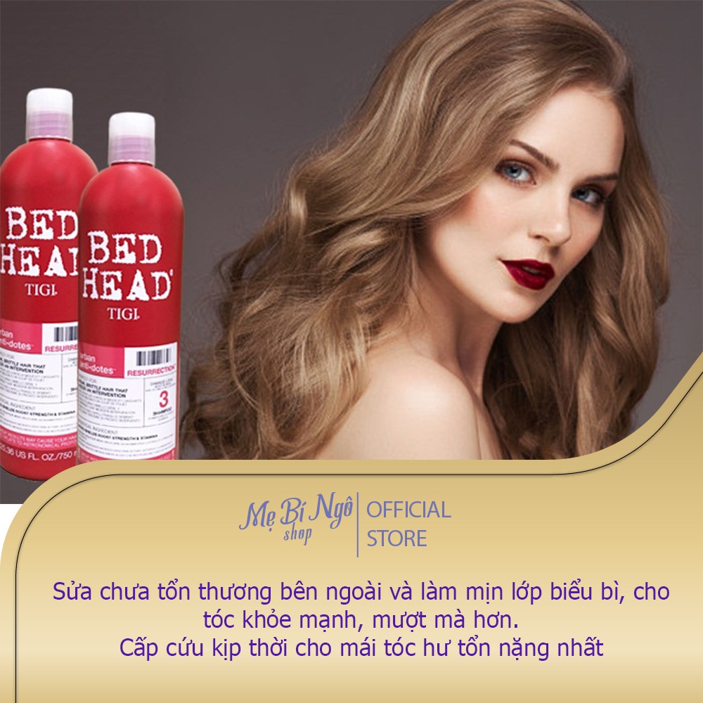 [CHÍNH HÃNG] Bộ Dầu gội + xả Tigi Bed Head 750ml