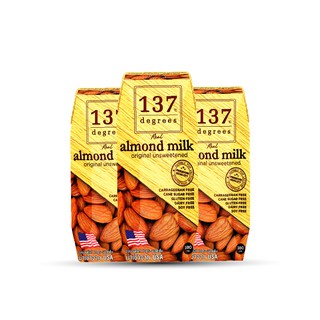 Sữa Hạt 137 Degrees Hạnh Nhân Không Ngọt 180ml (Lốc 3 Hộp)