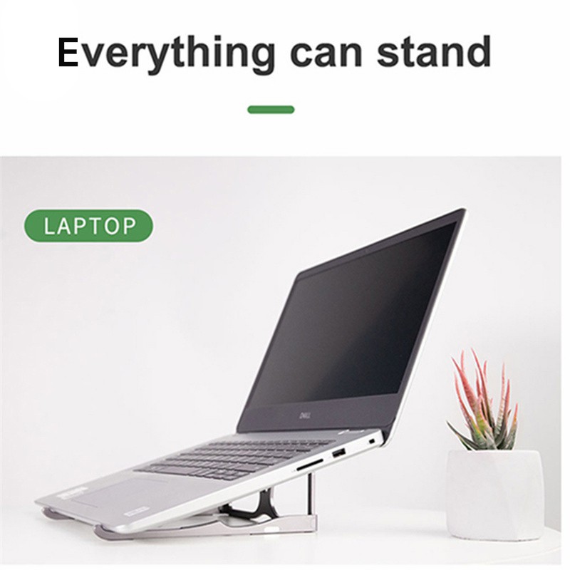 Stand/ Giá Đỡ Nhôm Kê Macbook, Laptop, iPad, Tablet Kiểu Mắt Kính Chắc Chắn, Có Thể Gấp Gọn