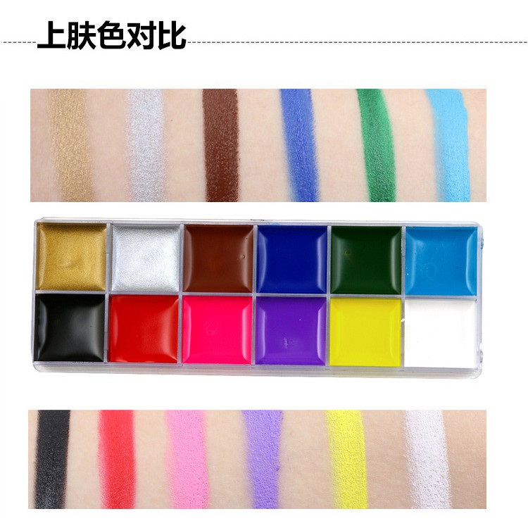 [CÓ SẴN] Bảng màu vẽ Body paiting 12 ô | BigBuy360 - bigbuy360.vn