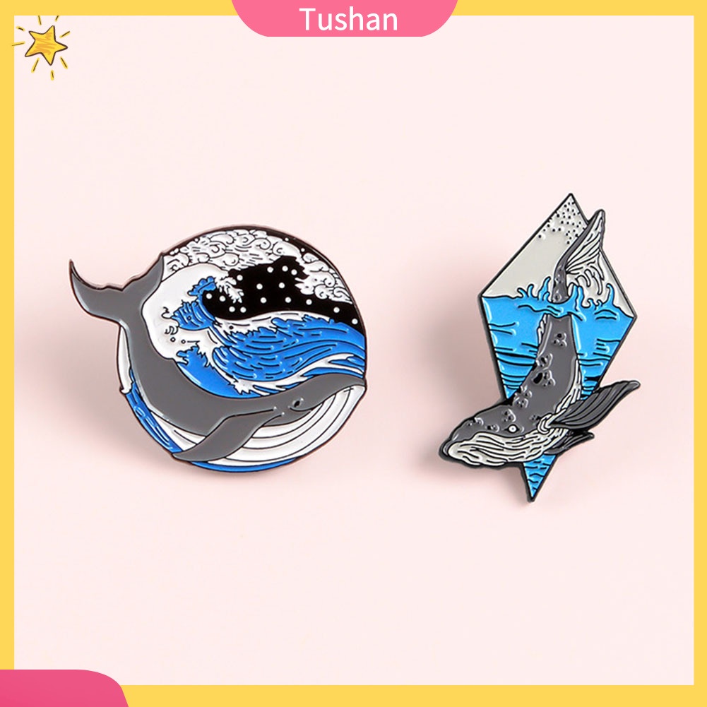 Ghim Cài Áo Hình Cá Voi Đính Đá Nhân Tạo Thời Trang Cho Nữ