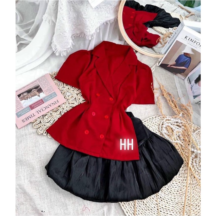 SET VEST PHỐI CHÂN VÁY BIGSIZE KÈM ẢNH THẬT