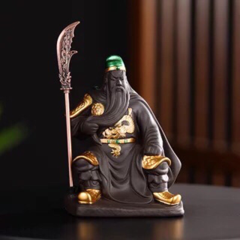 tượng quan nhị ca gốm tử sa
