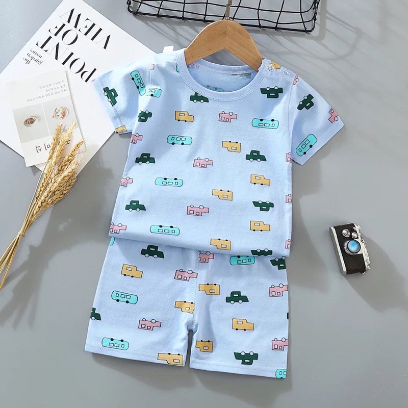 Bộ Cộc Tay cho bé trai bé gái hàng Thun Co Dãn Mềm Mịn Thoáng mát
