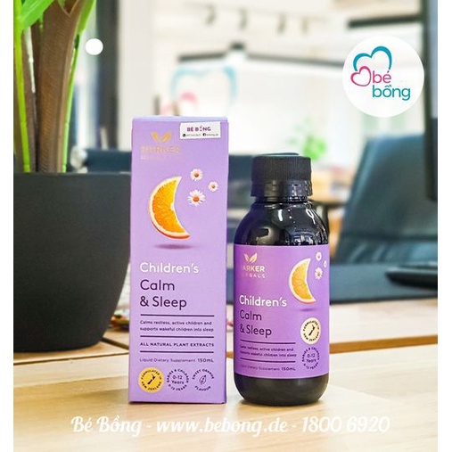 Siro ngủ ngon Harker Calm &amp; Sleep 150ml (trẻ từ 0-12 tuổi)