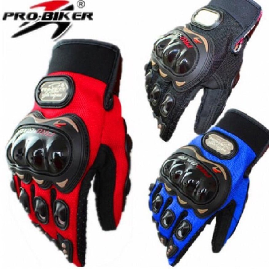 ( GIÁ CỰC RẺ ) Găng Tay Đi Phượt ,Găng Tay Bảo Hộ Xe Máy ProBiker Dài Ngón