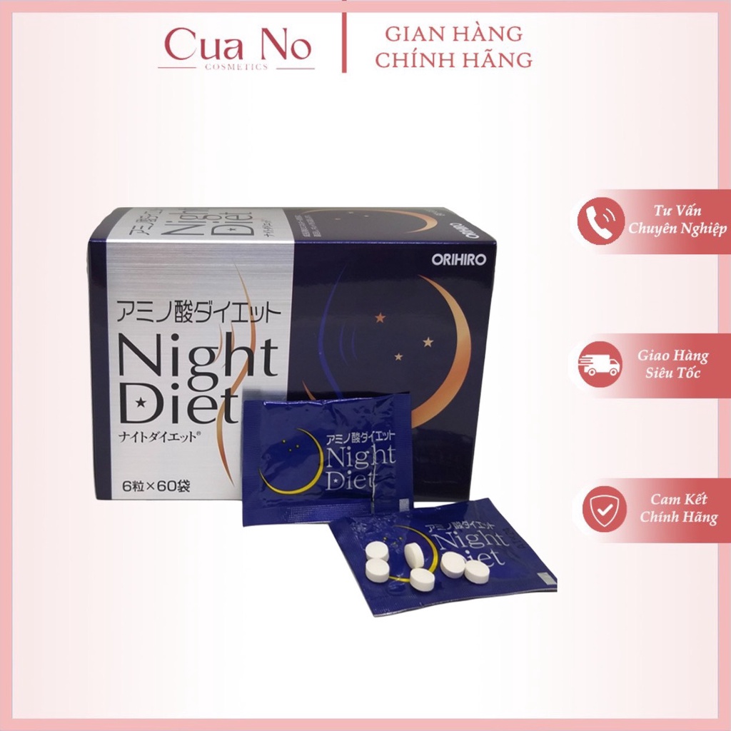 Viên uống giảm cân Night Diet Orihiro hộp 60 gói
