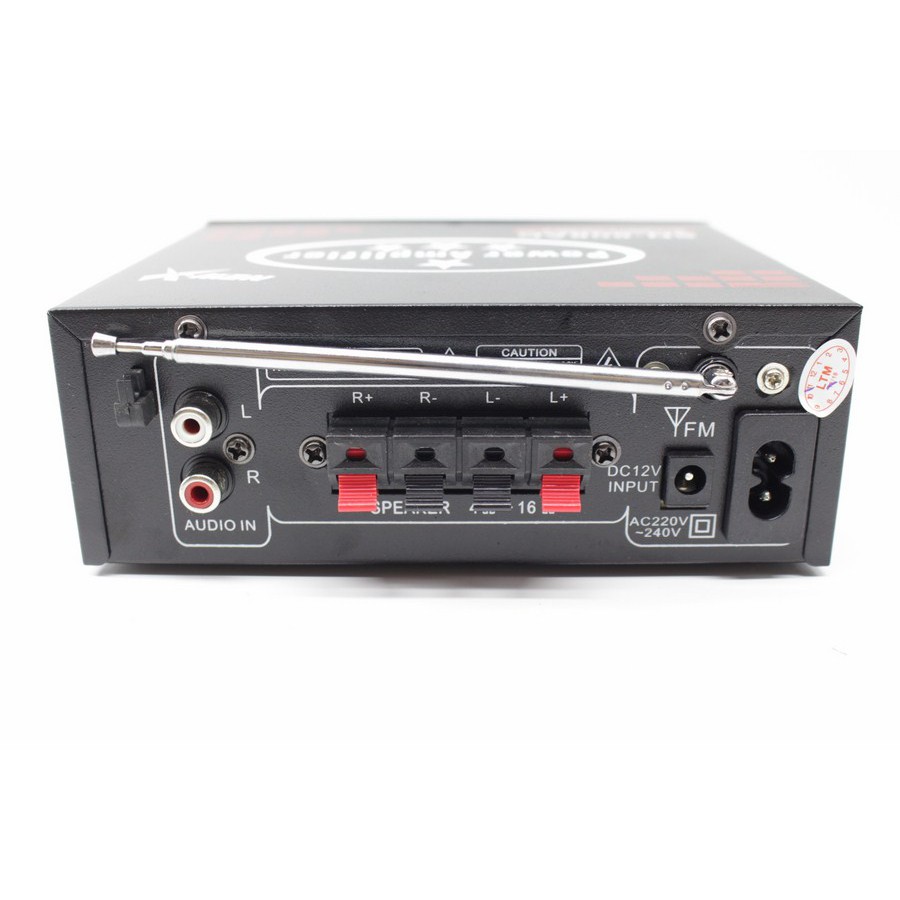 Amply âm ly mini BLUTOOTH WXF AK-808 12V/220V KARAOKE
