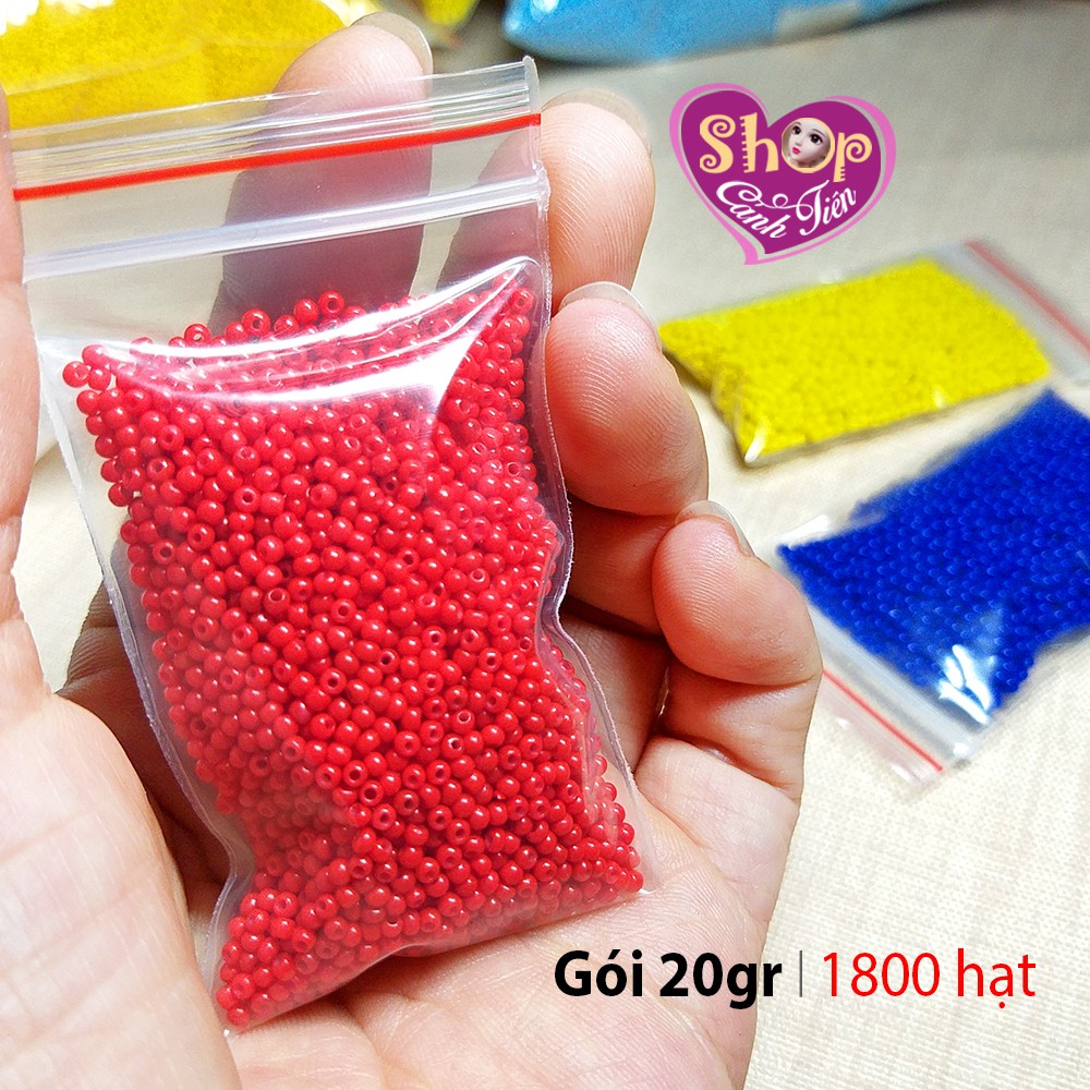 1.800 hạt Cườm đục CAO CẤP đủ màu cỡ nhỏ 2mm Đều hạt - Nguyên liệu làm vòng Thủ công