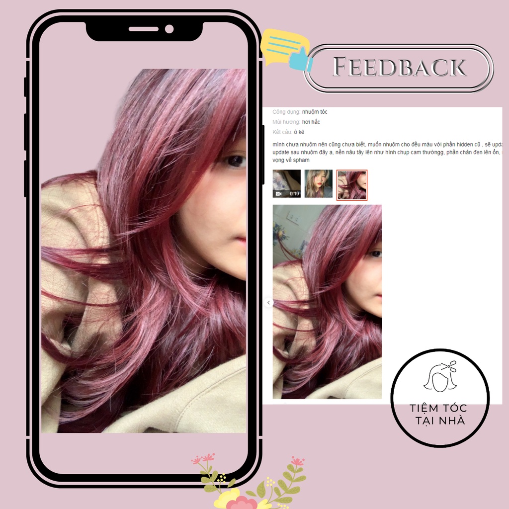 Thuốc nhuộm tóc màu PHÚC BỒN TỬ tặng kèm oxy và gang tay