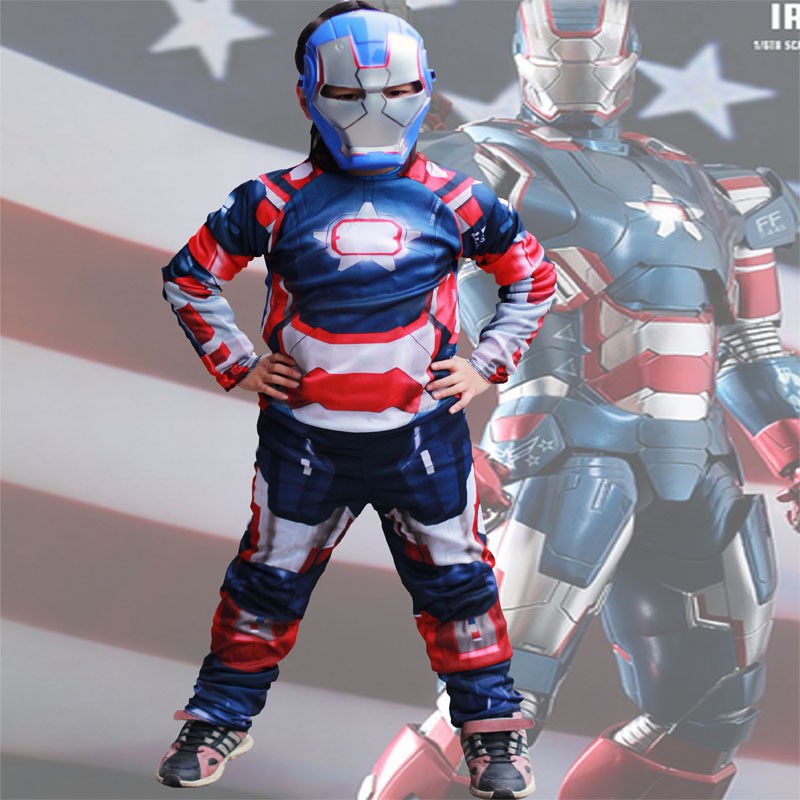 Trang Phục Hóa Trang Người Sắt Optimus Prime 3D Hóa Trang Cơ Bắp Cho Bé Trai