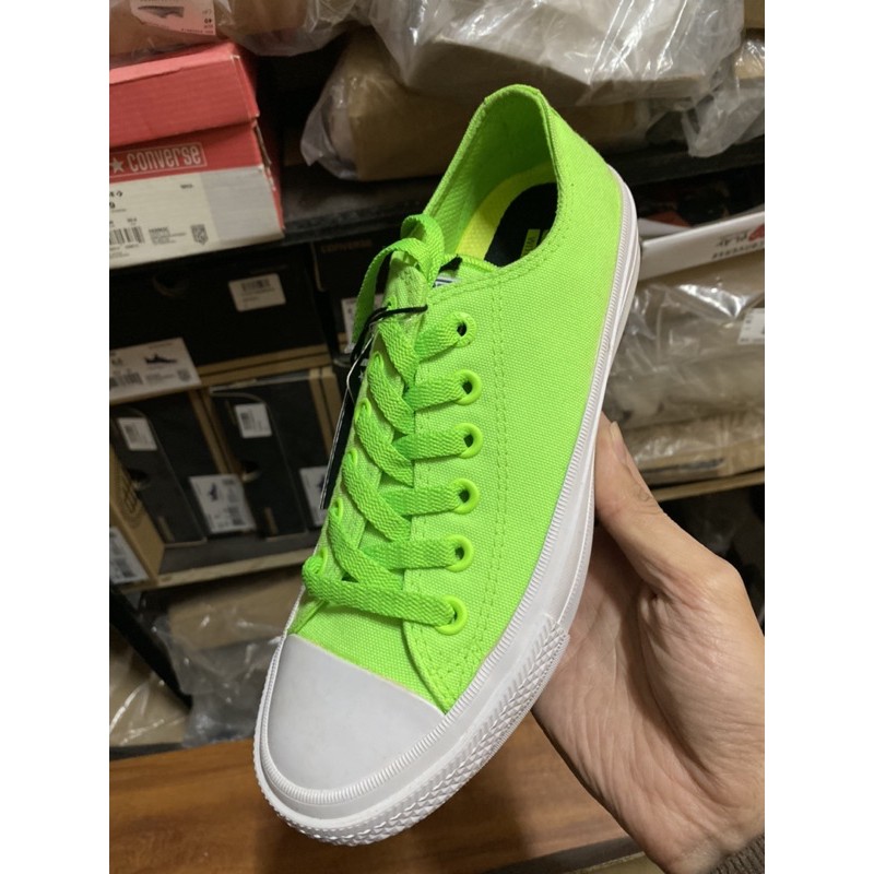 Giày vải xanh neon - chuck2- hàng outlet size 37