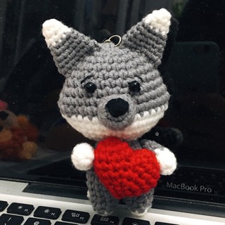 |Sói🐺| Móc khoá len Handmade TREASURE