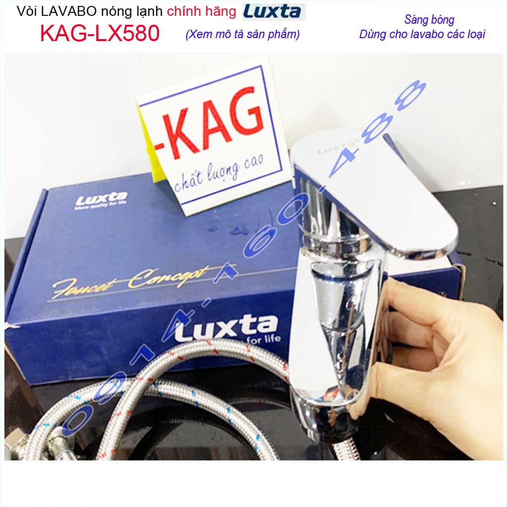 Vòi lavabo nóng lạnh Luxta KAG-LX580 gật gù, vòi chậu rửa nước mạnh thiết kế tuyệt đẹp sang trọng sử dụng siêu bền