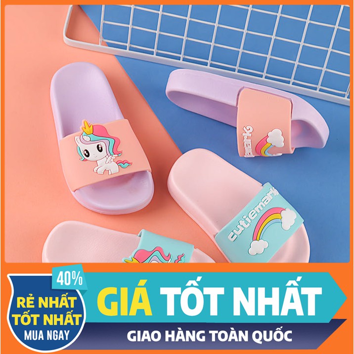 DÉP TRẺ EM BÉ GÁI [XẢ KHO] HÌNH PONY CẦU VỒNG SIÊU DỄ THƯƠNG, ÊM CHÂN