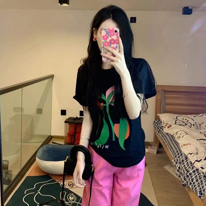 NRVP Áo thun tay ngắn cổ tròn thời trang mùa hè phong cách Hàn Quốc 2022 cho nam và nữ