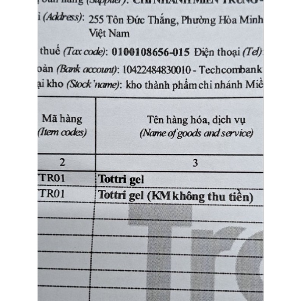 KEM BÔI TRĨ TOTTRI GEL 30G