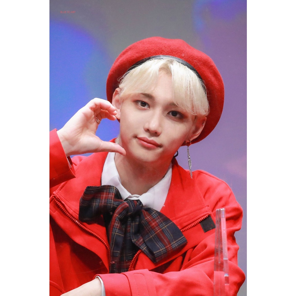 Khuyên Tai Chuỗi Đính Hạt Giả Ngọc Trai Và Lông Vũ Kpop StrayKids Felix