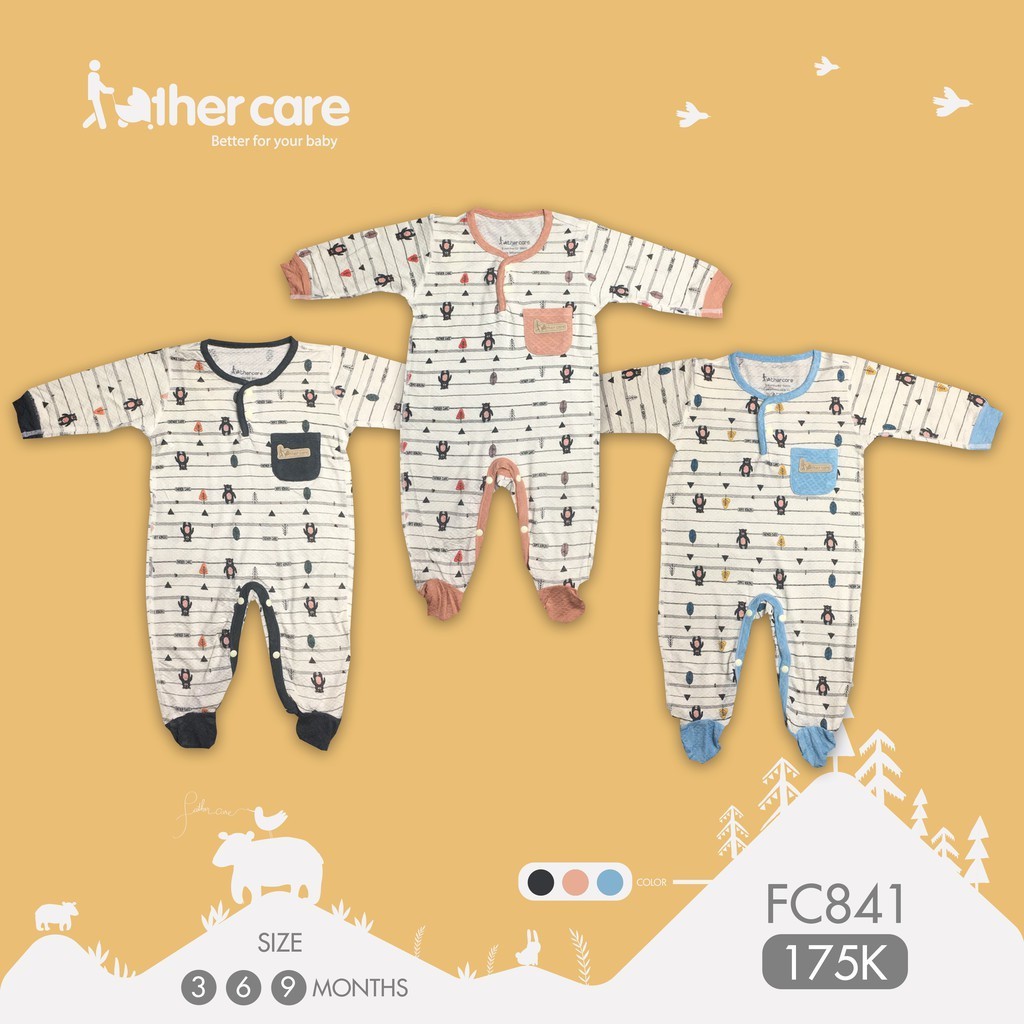 Body FatherCare sơ sinh Nẹp trụ DT - Gấu (Họa tiết) FC841