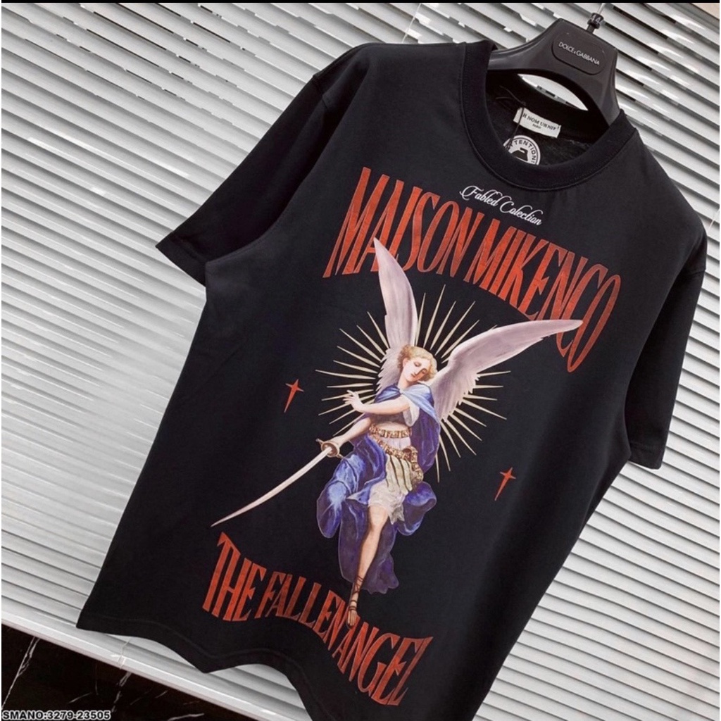 Áo tay ngắn, áo phông MIKENCO in 3D hình thiên thần vải 100%cotton
