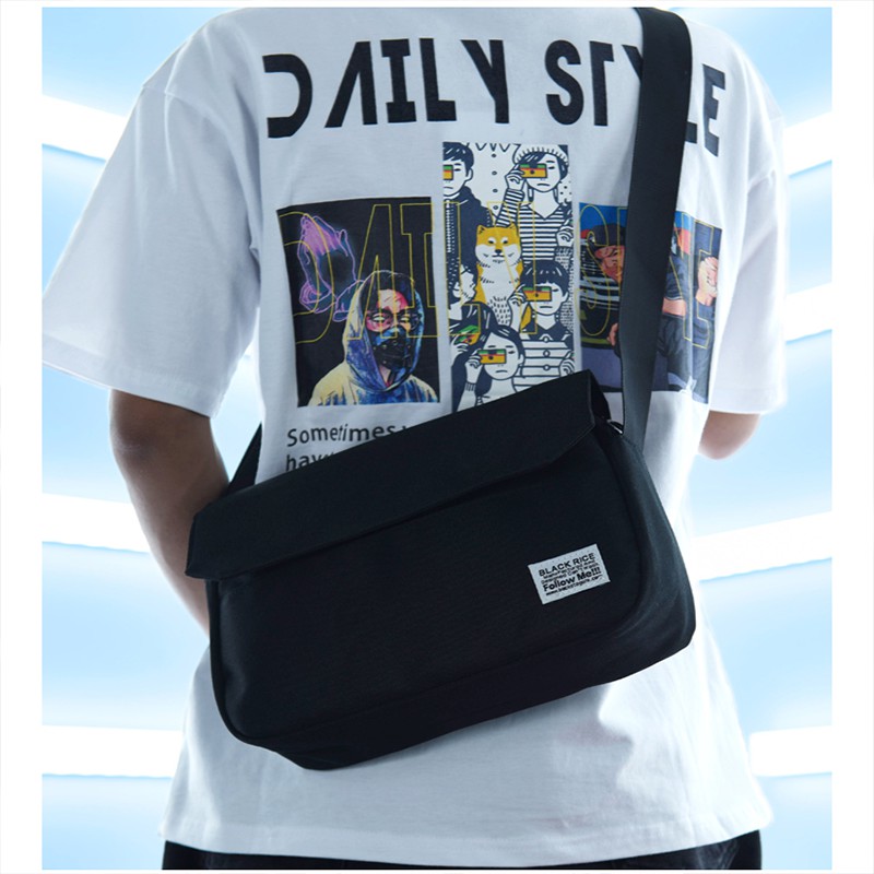 Túi đeo chéo nam vải canvas bền bỉ, túi chéo nam nữ unisex phong cách Hàn Quốc | BigBuy360 - bigbuy360.vn