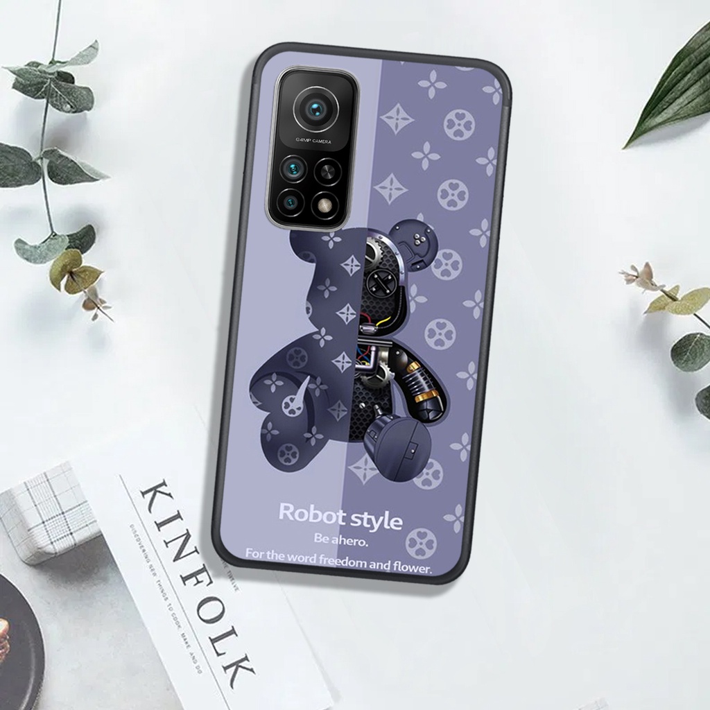 [HOT]ỐP  XIAOMI REMDI 10 - REDMI NOTE 10 4G - REDMI NTOE 10 5G , In Hình Gấu Robot họa tiết L-V màu sắc cực đẹp.