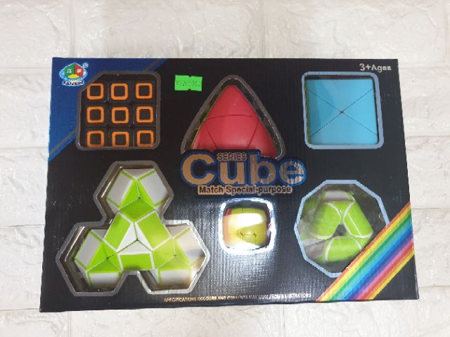 Hộp 6 loại rubik/ cube đồ chơi cho bé