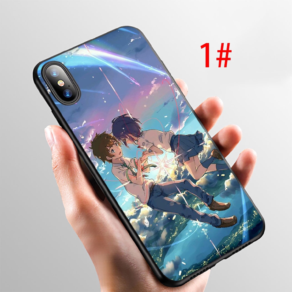 Ốp điện thoại in hình phim anime your name cho iPhone XS Max XR 10 X 7 8 Plus 6s 5s