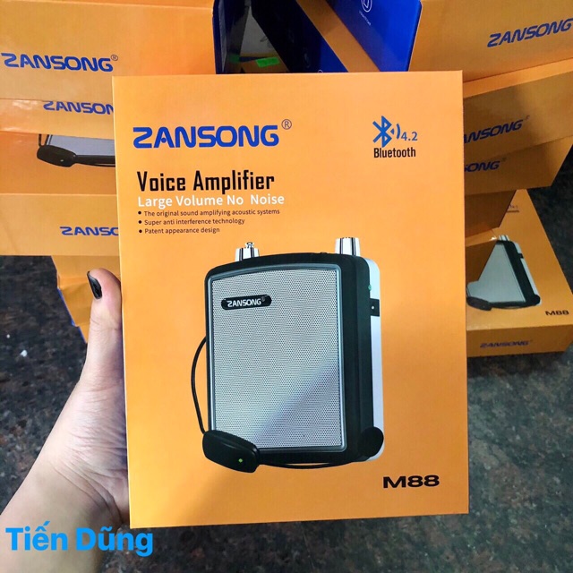 Loa trợ giảng zansong M88 kèm 1 mic không dây- Loa trợ giảng M88 hỡ trợ bluetooth thẻ nhớ