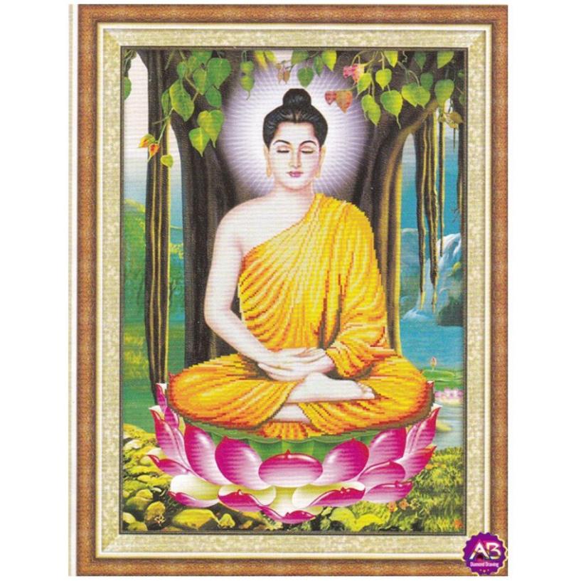 Tranh đính đá PHẬT THÍCH CA MÂU NI . Kích Thước: 80cm x 59cm