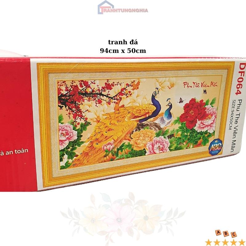 Tranh đính đá, tranh thêu chữ thập công phu thê viên mãn