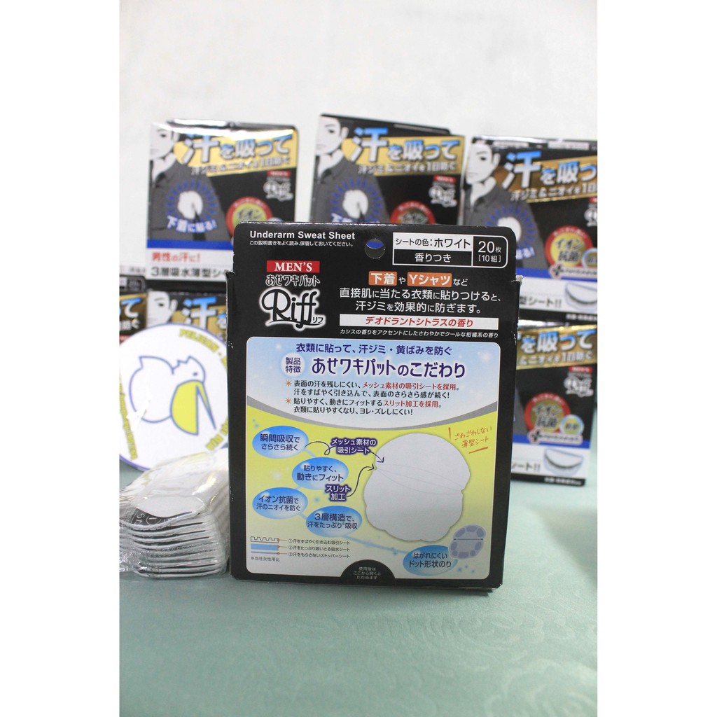 Miếng dán thấm mồ hôi nách Riff dành cho nam 20 miếng - có mùi thơm | BigBuy360 - bigbuy360.vn