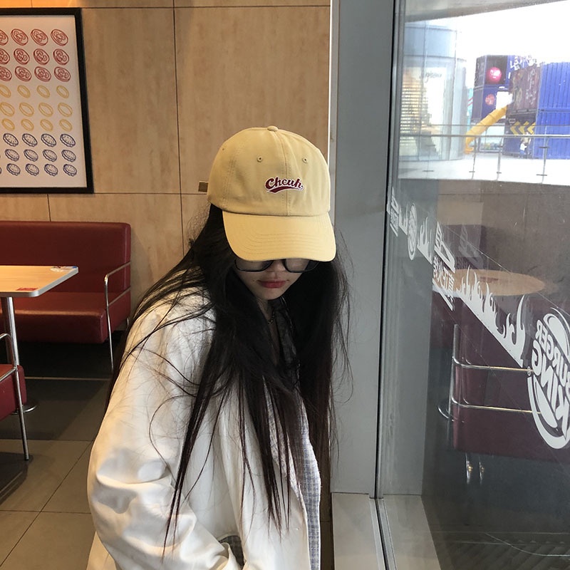 Mũ Lưỡi Trai Mềm In Chữ Phong Cách Retro