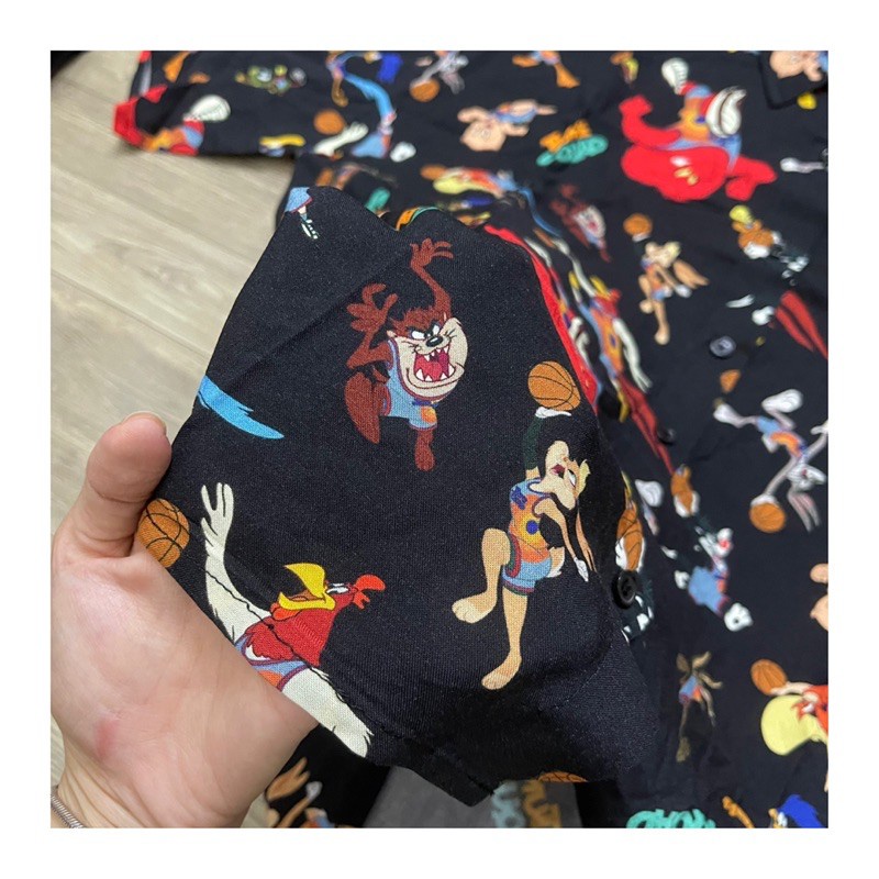 Áo Sơ Mi Hoạt Hình Space Jam Cotton Lụa Mát F21 (CÓ BIG SIZE) !