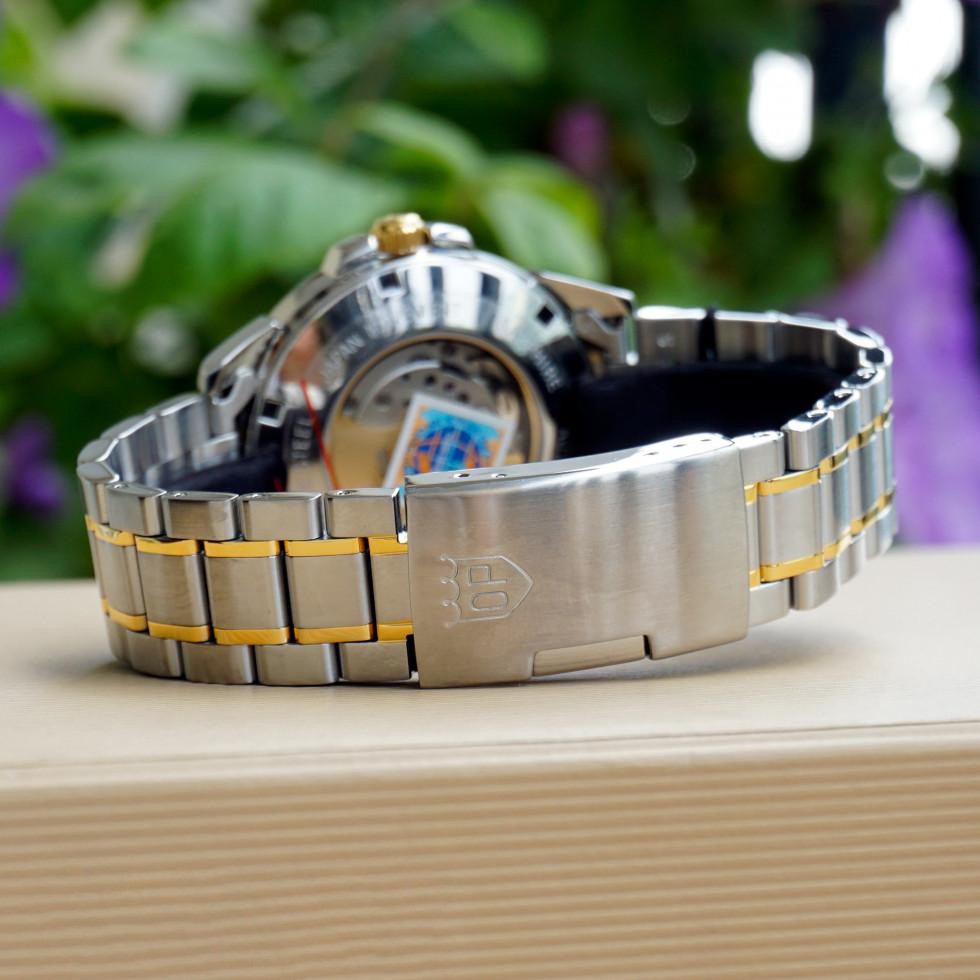 Đồng hồ nam dây kim loại mặt kính sapphire automatic Olym Pianus OP9908-88 OP9908-88