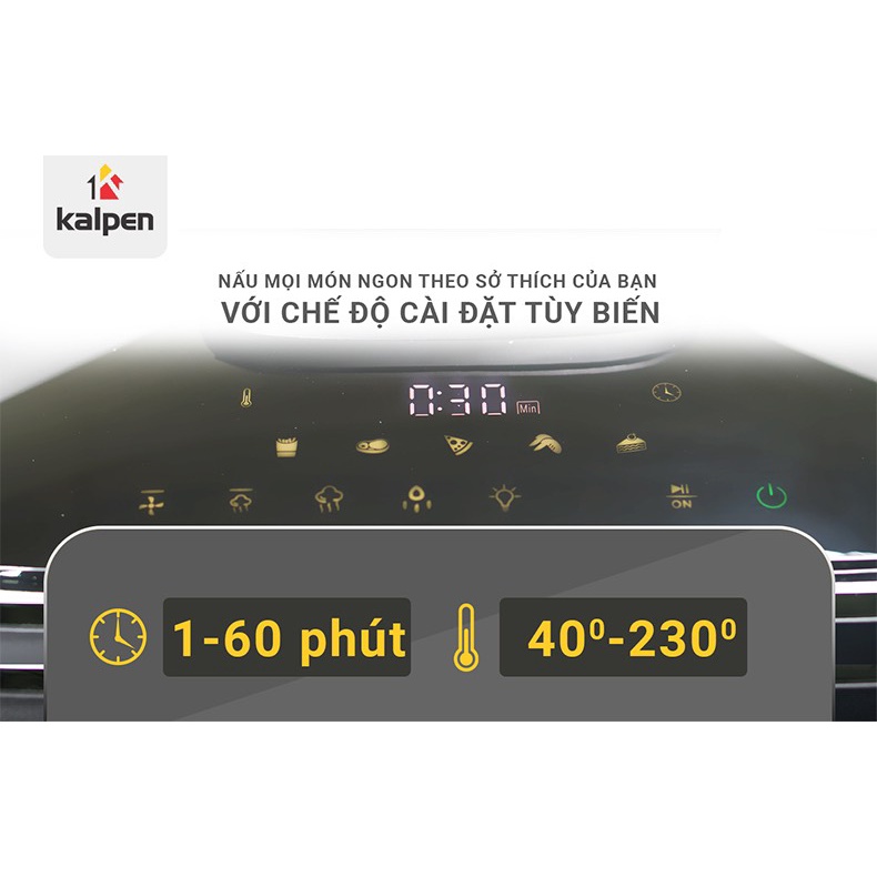 Nồi Chiên Không Dầu Hơi Nước Có Chế Độ Hấp Kalpen X15 - Bảo hành 12 tháng chính hãng