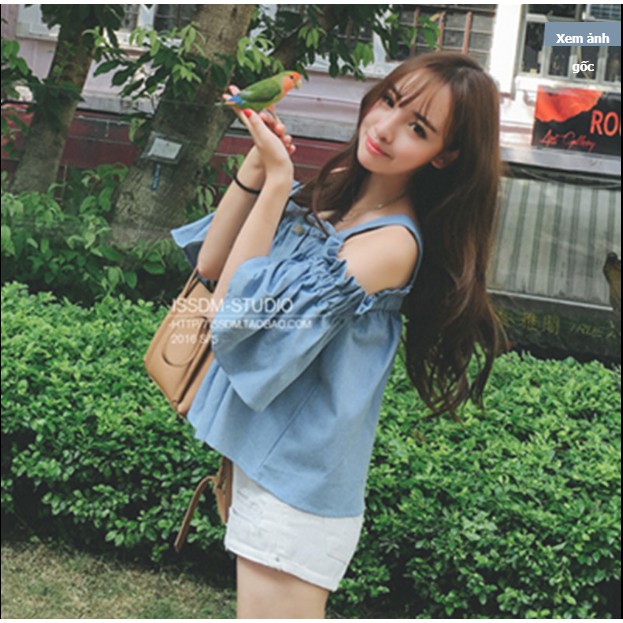 (TỐI ĐA 48KG) Áo trễ vai tay ống loe điệu đà- nữ tính chất đẹp | BigBuy360 - bigbuy360.vn