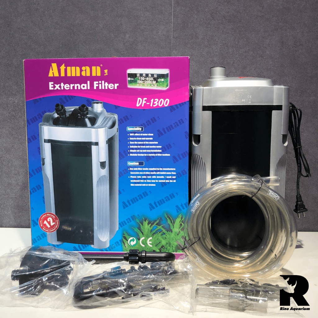 Lọc Thùng Bể Cá Atman DF-700 || DF-1300 Cho Bể Cá Thủy Sinh | Lọc Sạch Bụi Bẩn, Tích Hợp 3 Khay Lọc